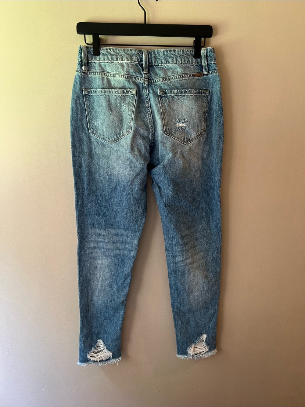 KanCan Light Blue Distressed Boyfriend Jeans - Picture 3 of 4